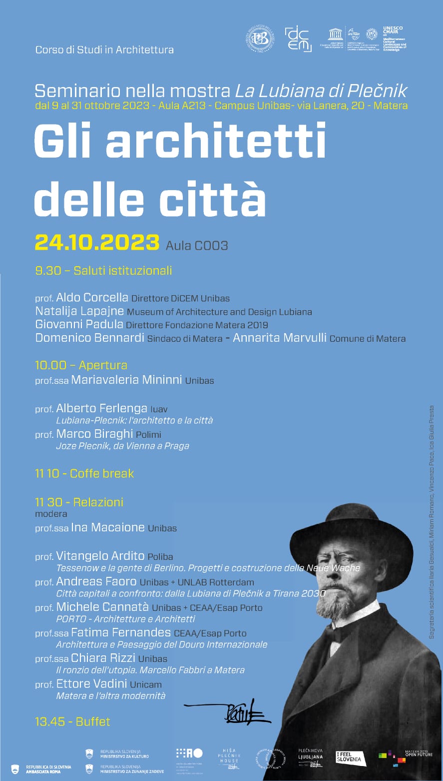 Andreas Faoro speaker at: Seminario “Gli architetti della città”, Matera