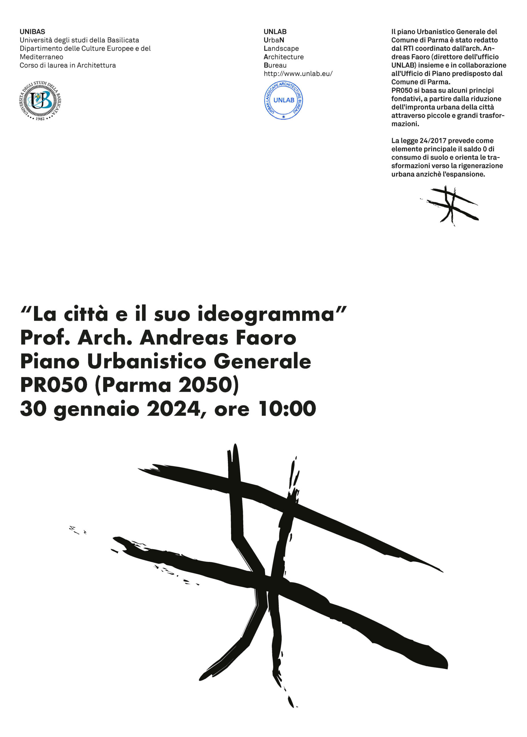 Andreas Faoro lecture at UNIBAS: The City and its Ideogram”